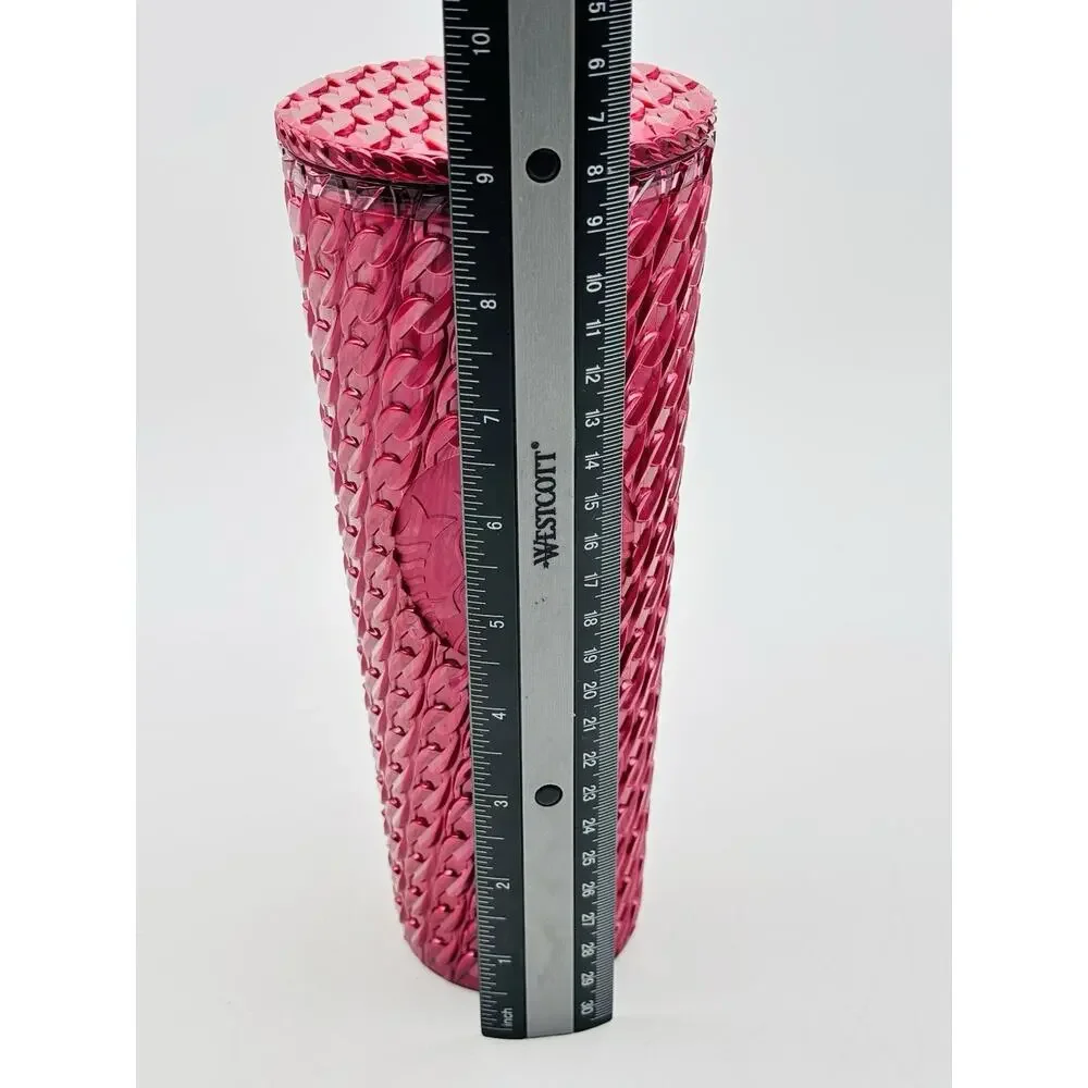 Starbucks 2024 Holiday Limited Edition Red Chain Cold Cup Tumbler 24oz NEW w/Tag